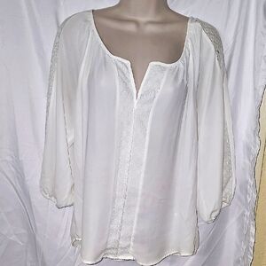 Heart Soul White Blouse with Lace Detail
